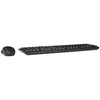 A black wireless keyboard and mouse set on a white background. Produktbild-Vorschau