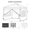EUGAD Faltpavillon mit Seitenwänden,wasserfest, Produktbild-Vorschau 3