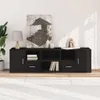 vidaXL Eckregal Schwarz 160x40x45 cm Holzwerkstoff Produktbild-Vorschau 3
