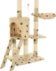vidaXL Arbre à chat Sisal 138 cm Gris Impression pattes Voir les images du produit 11