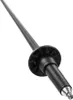 A close-up of a black ski pole with a black basket and a silver tip, isolated on a white background. Náhled obrázku produktu