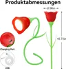 Product dimensions and features of a rose-shaped LED desk lamp. Produktbild-Vorschau