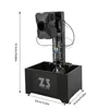 A ping pong ball machine with dimensions indicated. Podgląd zdjęcia produktu