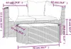 vidaXL 3-tlg. Garten-Lounge-Set mit Kissen Grau Poly Rattan Produktbild-Vorschau 7