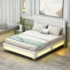 Polsterbett Doppelbett 140 x 200 cm, mit LED-Leuchten und Produktbild-Vorschau 3