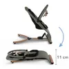 A baby bouncer shown in two states: upright and folded, with a measurement indicating its folded height. Anteprima dell’immagine prodotto