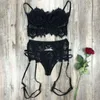 Damen-Unterwäsche-Set - sinnlicher BH - Spitze - Gürtel BH Produktbild-Vorschau 2