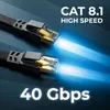 deleyCON 15m CAT8.1 Flaches LAN Kabel Netzwerkkabel Produktbild-Vorschau 3
