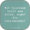 Mr. & Mrs. Panda Untersetzer für Gläser Spruch Cousine Produktbild-Vorschau 1