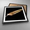 Gerahmtes Poster - Schwarzer Rahmen - Golden Feder Schwarz Produktbild-Vorschau 3