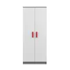 Drehtürenschrank JONAS 06 – Kinderschrank 80 cm Grau/Weiß Produktbild-Vorschau 2
