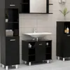 vidaXL Armadietto da bagno nero 60x32x53,5 cm Materiale a Anteprima dell’immagine prodotto 2