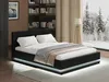 Letto LED con contenitore "Anastasia" - 160 x 200 cm - Nero Anteprima dell’immagine prodotto 2