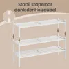 SONGMICS Bambus Schuhständer, stapelbares Schuhregal 3 Produktbild-Vorschau 5