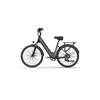 A black electric bicycle is shown against a white background. Produktbild-Vorschau