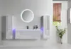 Badmöbel Set 120cm 5-tlg LED  Weiß Hochglanz Produktbild-Vorschau 2