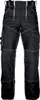 A pair of black work pants with white stitching, shown front-on against a white background. Produktbild-Vorschau