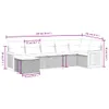 Design 7-tlg. Garten-Sofagarnitur mit Kissen Grau Poly Produktbild-Vorschau 3
