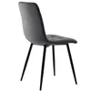 A single gray upholstered chair with black legs, shown from a rear-side angle against a white background. Anteprima dell’immagine prodotto