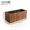 Pflanzkübel Holz massiv TAVO35 99x37x35 cm - Wetterfester Produktbild-Vorschau 2