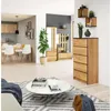 Komoda s 5 zásuvkami 60 cm, farba: dub Craft, V: 121 cm, Š: Náhľad obrázku produktu 3