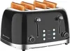 KitchenBrothers Retro Toaster - Toaster - 6 Bräunungsstufen Produktbild-Vorschau 1