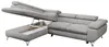 Ecksofa Sofa Grau, Wohnlandschaft L-Form mit Schlaffunktion Produktbild-Vorschau 3