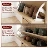 CASABEL Schuhschrank mit 4 Klappen, Retro-Stil, Helles Holz Produktbild-Vorschau 5