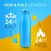 Vezato Trinkflasche Edelstahl - BPA-freie Isolierflasche 1 Produktbild-Vorschau 3