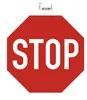 Exacompta Hinweisschild Stop PVC selbstklebend rutschfest Produktbild-Vorschau 1