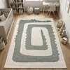 Design Kinderteppich Krokodil minimalistisch Creme Grün 3D Produktbild-Vorschau 1