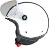Casco jet CMX - casco scooter Pepper bianco lucido + pelle Anteprima dell’immagine prodotto 3