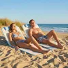 2er-Set klappbare Strandliegen, verstellbare Rückenlehne, Produktbild-Vorschau 2