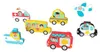 Tooky Toy Puzzle en bois Montessori Véhicules Voitures Voir les images du produit 6