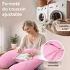 Oreiller ELONEO pour dormir sur le côté avec housse, Voir les images du produit 5