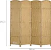 HOMCOM Paravento a 4 ante 160 x 170 cm, divisorio in legno Anteprima dell’immagine prodotto 3
