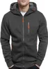 Pánsky Slim Fit Cardigan s mikinou na zips s kapucňou Náhľad obrázku produktu 1