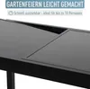 Gartentisch Balkontisch Ausziehbar 90 - 180 cm Schwarz Produktbild-Vorschau 3