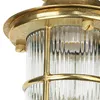 Maritime Pendelleuchte Messing Riffelglas IP54 Außenbereich Produktbild-Vorschau 5