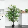 Outsunny Kunstpflanze Kunstbaum Banyan Baum Innendekoration Produktbild-Vorschau 4