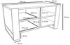 MATKAM Eleganter Couchtisch FIGA, H50 x B100 x T53,6 cm, Produktbild-Vorschau 4