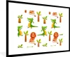 MuchoWow® Gerahmtes Poster Dschungel - Löwe - Krokodil Produktbild-Vorschau 1