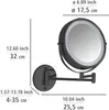 Miroir mural WENKO Power-Loc® LED Mod. Lumi noir, avec Voir les images du produit 5