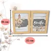 A double photo frame with floral designs and the word "Breathe" on a white and floral background. Produktbild-Vorschau