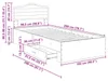 vidaXL Bettrahmen Graues Sonoma 100 x 200 cm Holzwerkstoff Produktbild-Vorschau 8