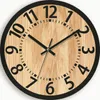 MODFU Wanduhren Holz, Wanduhr 34 cm, Holzdesign, Vintage Produktbild-Vorschau 1