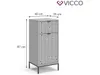 Badschrank Vicco Eliza Grau 40 x 87 cm mit Tür und Produktbild-Vorschau 8