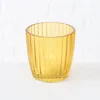 LS-LebenStil 4´er Set Glas Teelichthalter Retro Gelb 7cm Produktbild-Vorschau 5