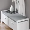 SoBuy Schuhbank FSR74-W mit grauem Polster, Vase und Buch im Flur Produktbild-Vorschau