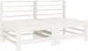 vidaXL 4-tlg. Garten-Lounge-Set Weiß Massivholz Kiefer Produktbild-Vorschau 3